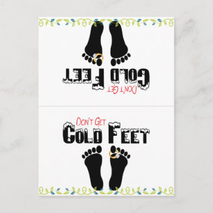 Don't Get Cold Feet Funny Socks Postcard
