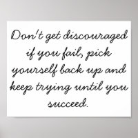 Don't get discouraged Poster (Motivatational)