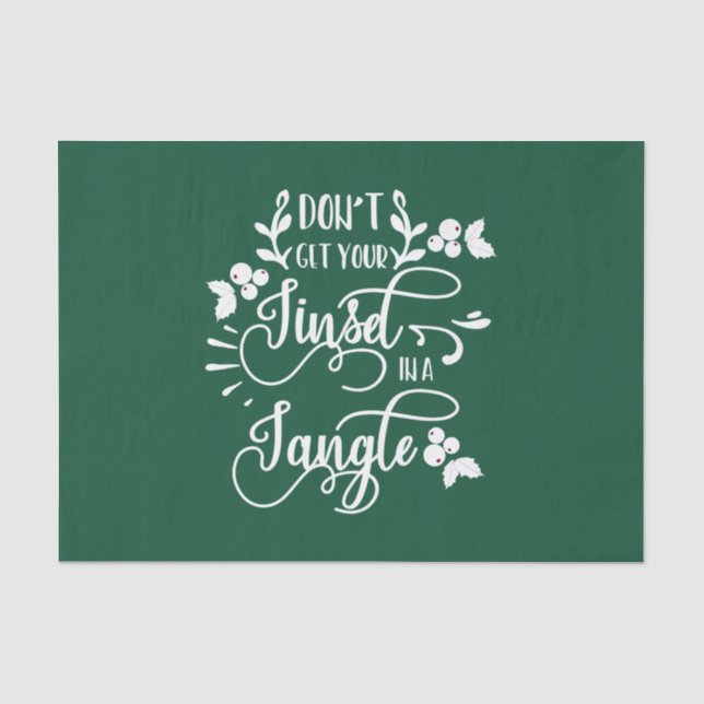 dont get your tinsel in a tangle christmas tissue paper (Front)