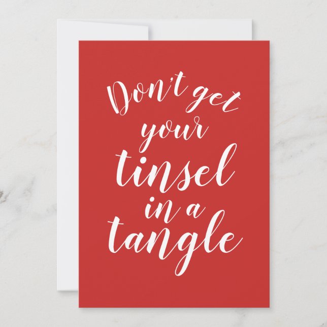 Don't get your tinsel in a tangle funny Christmas  (Front)