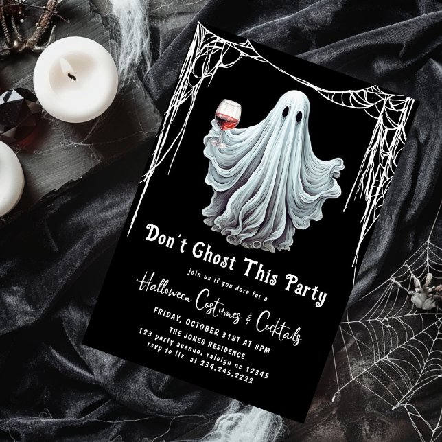 Dont Ghost This Party Adult Halloween Invitation (Creator Uploaded)