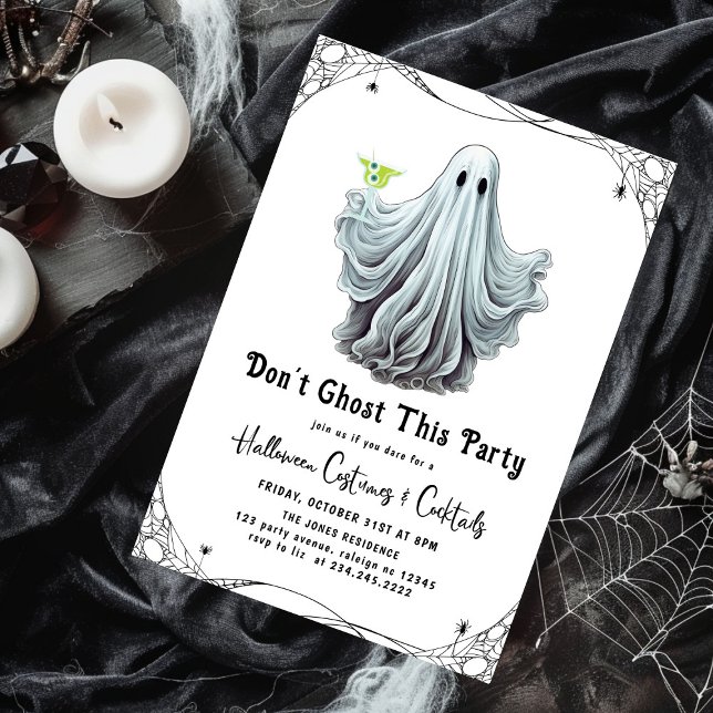 Dont Ghost This Party Adult Halloween Party Invitation (Creator Uploaded)