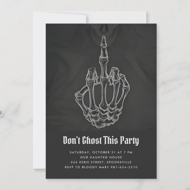 Don't Ghost This Party Halloween Invitation (Front)