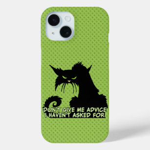 Don't Give Me Advice Angry Cat Saying Case-Mate Sa iPhone 15 Case