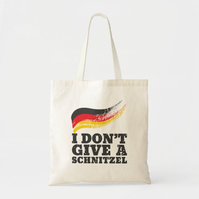 Dont Give Schnitzel German Flag Oktoberfest Tote Bag (Front)
