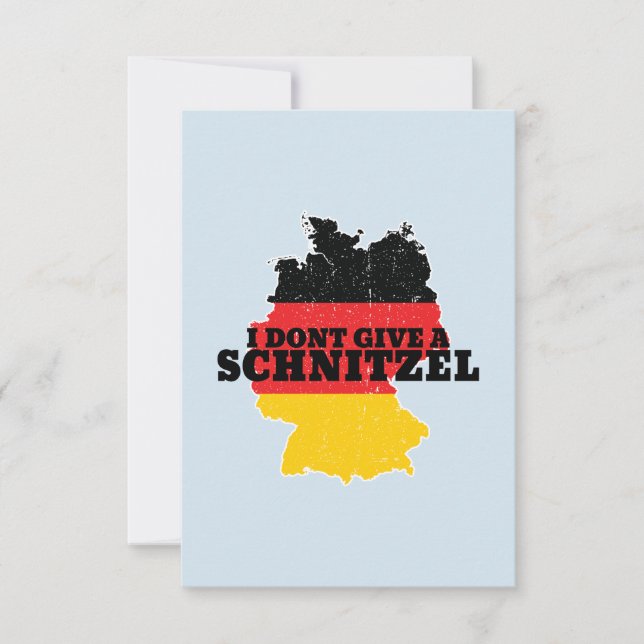 Dont Give Schnitzel Oktoberfest Germany Flag Card (Front)