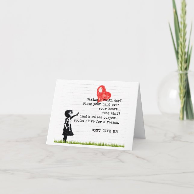 Don't Give Up Encouragement Quote Card (Front)