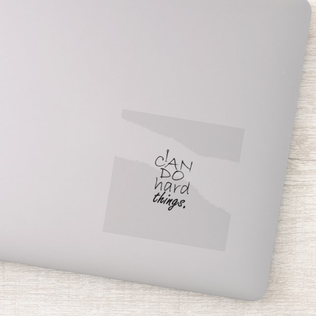 Dont Give Up I Can Do Hard Thing Transparent Vinyl (Detail)