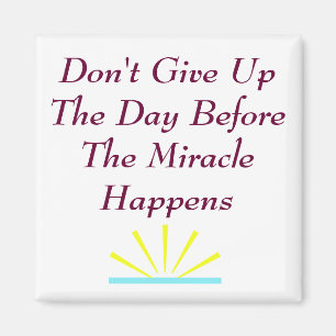Don't Give Up Magnet Square