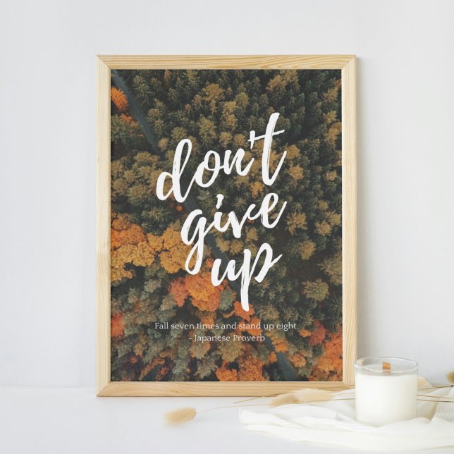 Don't Give Up Motivational Autumn Poster (Creator Uploaded)