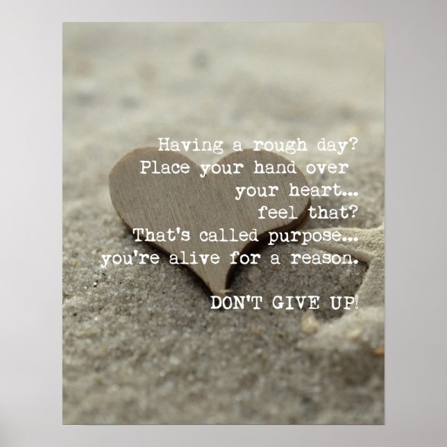 Don't Give Up Motivational Poster (Front)