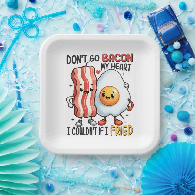 Dont Go Bacon My Heart Paper Plate (Party)