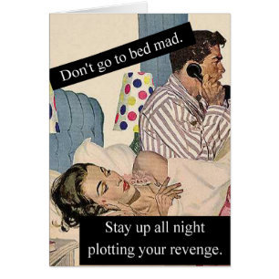 Don't Go To Bed Mad Vintage Card