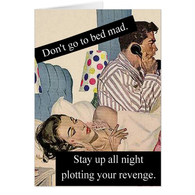Don't Go To Bed Mad Vintage Card (Front)