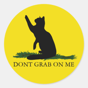 Don't Grab The Kitty Classic Round Sticker
