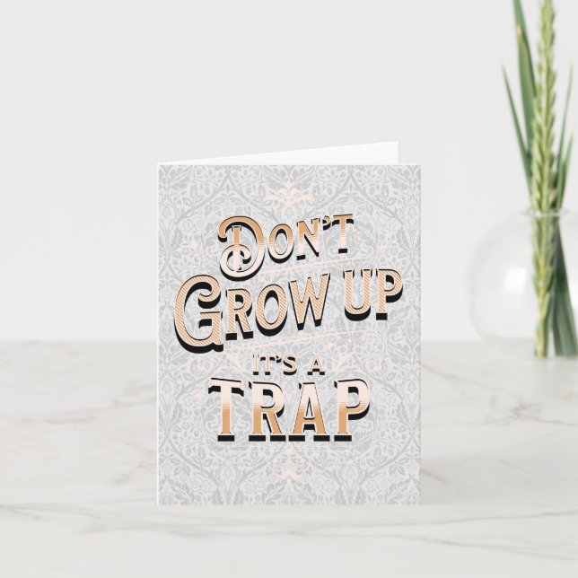 Don't Grow Up - Lettering Card (Front)