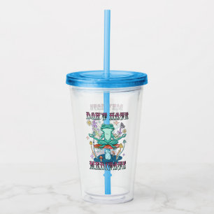 "Don't Hate, Meditate"   Peaceful Frog & Floral Acrylic Tumbler