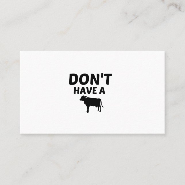 DON'T HAVE A COW BUSINESS CARD (Front)