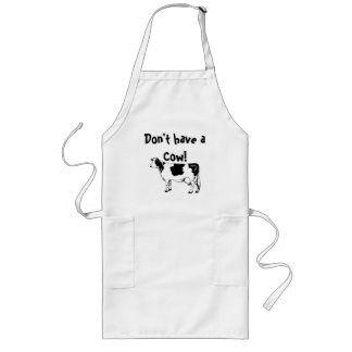 Don't Have a Cow Vegan/Vegetarian Apron! Long Apron
