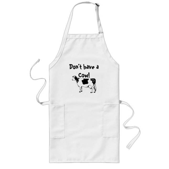 Don't Have a Cow Vegan/Vegetarian Apron! Long Apron (Front)