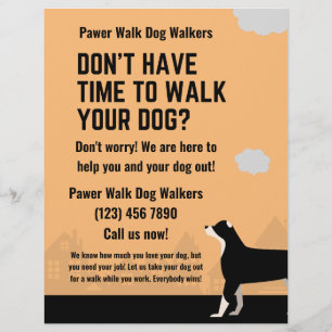 Don't Have Time To Walk Your Dog Walker Flyer