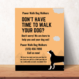 Don't Have Time To Walk Your Dog Walker Flyer