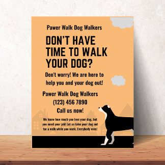 Don't Have Time To Walk Your Dog Walker Flyer