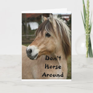DON'T HORSE AROUND & GET WELL SOON CARD