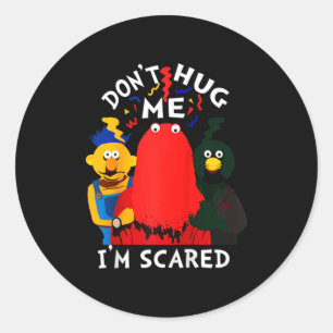 Don't Hug Me I'm Eds Funny Saying Sarcasm Raglan B Classic Round Sticker