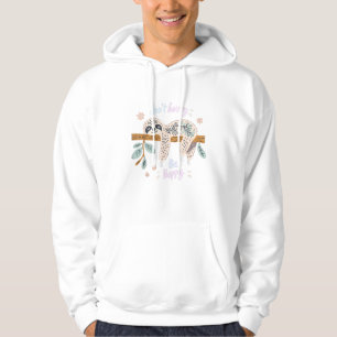 Don't Hurry Be Happy, Cute Lazy Funny Sloth, Girls Hoodie