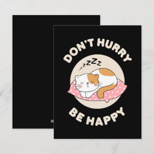 Don't hurry be happy holiday card