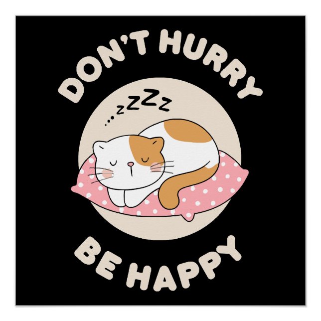 Don't hurry be happy poster (Front)