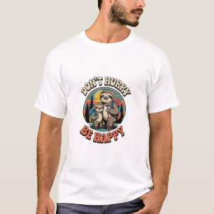 Don't Hurry, Be Happy Sloth Hiking Team T-Shirt
