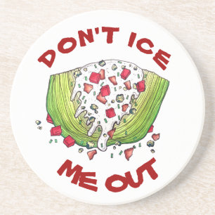 DON'T ICE ME OUT Funny Iceberg Lettuce Wedge Salad Coaster