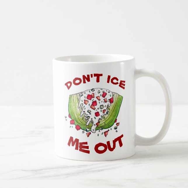 DON'T ICE ME OUT Funny Iceberg Lettuce Wedge Salad Coffee Mug (Right)