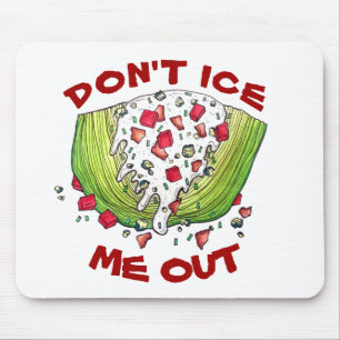 DON'T ICE ME OUT Funny Iceberg Lettuce Wedge Salad Mouse Mat