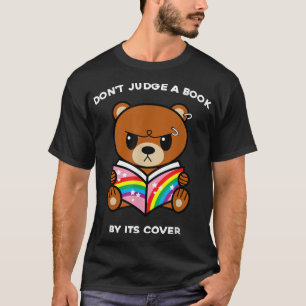 Don't Judge A Book By Its Cover Reading Nerd Grizz T-Shirt
