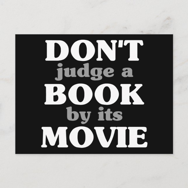 Don't Judge a Book by its Movie Postcard (Front)