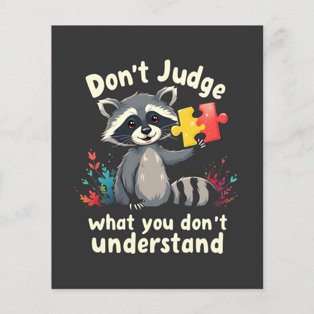 Don't Judge What You Don't Understand Autism  Flyer (Front)