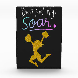 Don't just fly, Soar! Girls Cheerleading   Photo Block