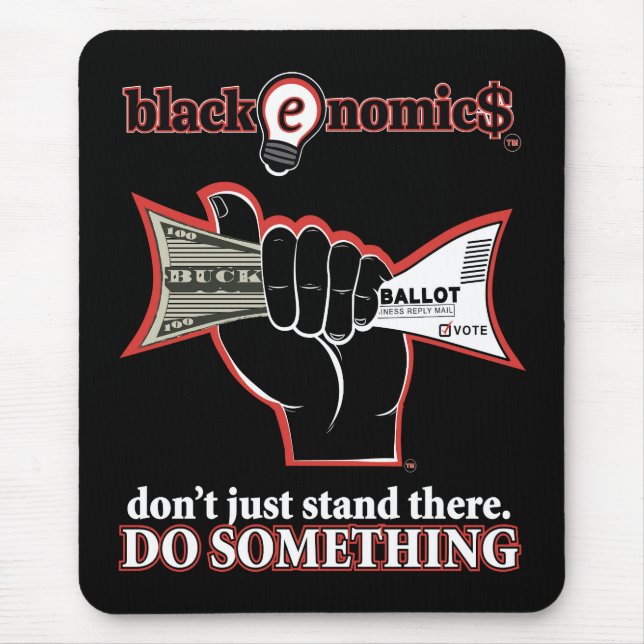 "Don't Just Stand There" Standard Mousepad (Black) (Front)