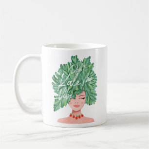 Don't Kale My Vibe Watercolor Kale Beauty Woman Coffee Mug