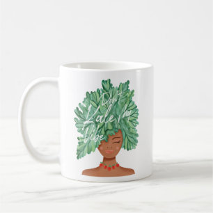 Don't Kale My Vibe Watercolor Kale Beauty Woman Coffee Mug