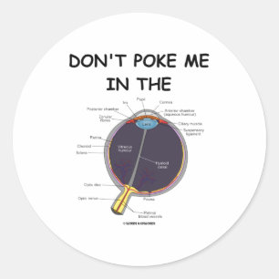 Dont Ke Me In The Eye Eye Anatomy Attitude Classic Round Sticker