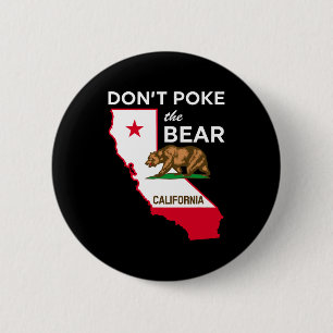 Dont Ke The Bear California Republic Design 6 Cm Round Badge