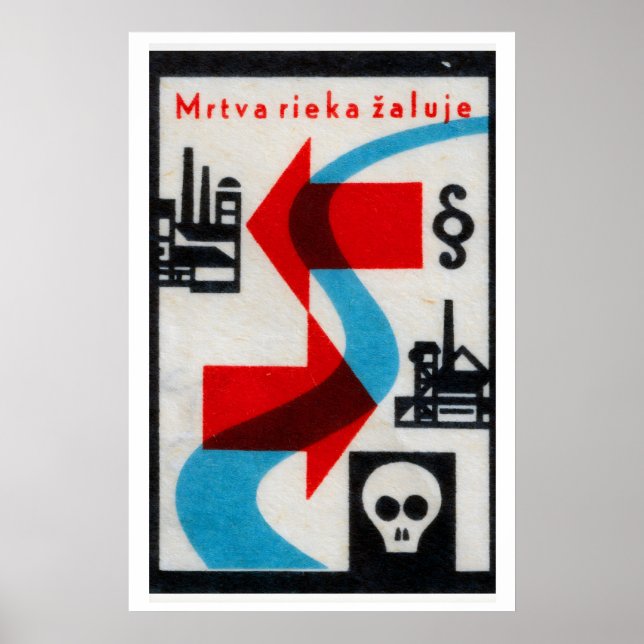 Don't Kill Rivers - Matchbox Print - Czech Wall (Front)