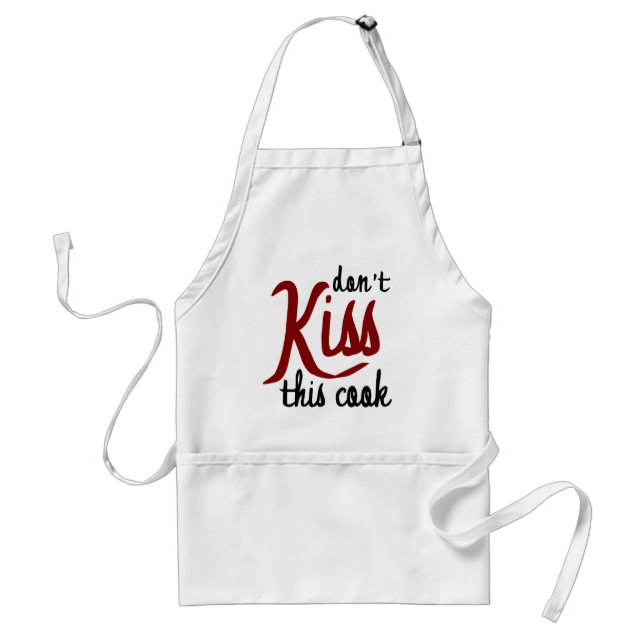 don't kiss this cook (apron) standard apron (Front)