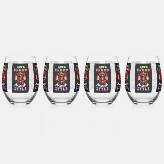 Don't Kramp My Style Stemless Wine Glass