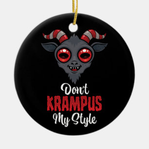 Don't Krampus My Style Ceramic Tree Decoration
