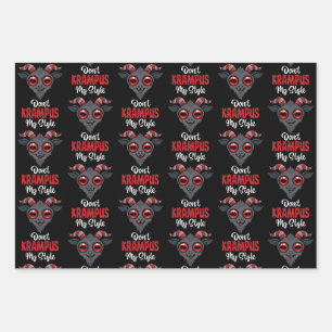 Don't Krampus My Style Wrapping Paper Sheet